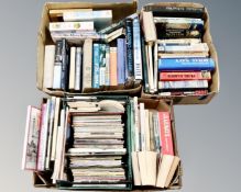 Three boxes of railway and nautical books