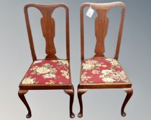 A pair of dining chairs