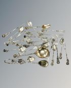 A collection of continental silver cutlery, all variously stamped 800 or 835.