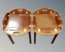 A pair of butler's tray tables,