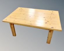 A pine coffee table,