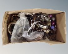 A box of costume jewellery.
