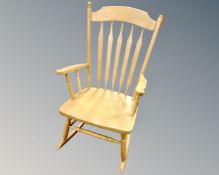 A beech rocking chair,