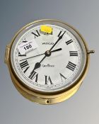 A Westclox Quartzmatic ship's style clock.