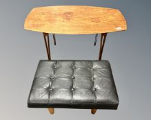 A 20th century shaped teak coffee table,