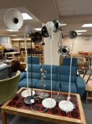 Six continental floor lamps CONDITION REPORT: continental wiring