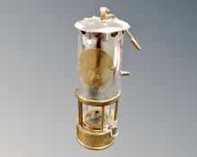 An Eccles Protector miner's lamp type 6RS.