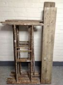 A decorator's scaffold.