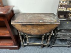 A 19th century oak gateleg table.