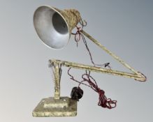 A 20th century angle poised lamp, stamped The Angle Poise pat in UK and abroad,