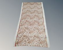An embroidered wool shawl,