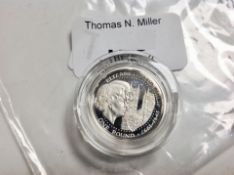 A silver £1 coin 1997 Bailiwick of Guernsey