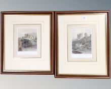 J. Sadler : Durham Cathedral, colour engraving, drawn by R. W.