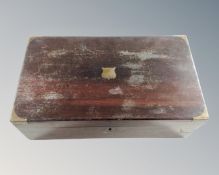 A Victorian rosewood writing slope.