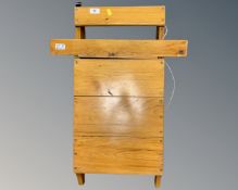 A vintage pine sledge.