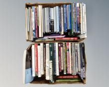 Two boxes of books relating to railways.