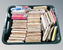 A box containing Ordnance Survey maps.