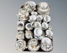 A large quantity of continental faience china teaware.