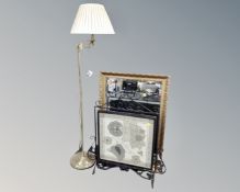 A gilt framed mirror,