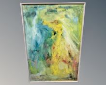 Continental school : abstract study, oil on board, 109 cm x 74 cm, initialled G. J.