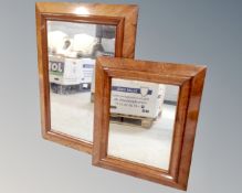 Two 19th century mahogany framed mirrors