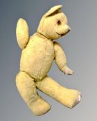 An early 20th century mohair teddy bear
