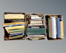 Three boxes of books relating to ornithology.