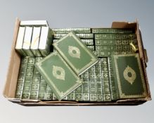A box containing Heron Books The Complete Work of Charles Dickens.