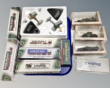 A collection of Eddie Stobart die cast haulage vehicles, Atlas Edition military trucks,