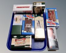 Collection of Corgi die cast vehicles including Truck Fest, Tram Way,