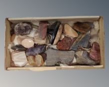 A collection of polished rock samples