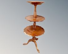 A Victorian style three tier dumb waiter (a/f)