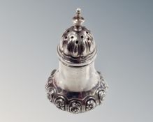 A silver pepperette by Walker & Hall, Sheffield 1901,