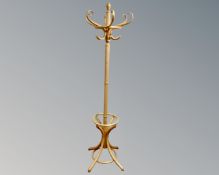 A bentwood hat and coat stand