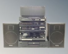 A Technics hifi system with speakers