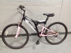 A Silver Fox Ashmore dual suspension girl's bike