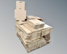 A very large quantity of flat packed Kite packing boxes together with music max record boxes
