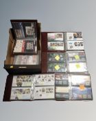 Stamps : A box of six albums of first day covers