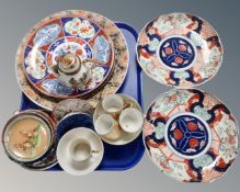 A tray of Oriental ceramics,
