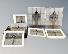 Twelve 19th century stained glass windows (a/f)