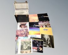 A case of vinyl records, The Rolling stones, Pink Floyd, Skye,