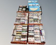 Seven crates and two bags of DVD's