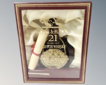 A bottle of Whyte and Mackay 21 years old Scotch Whisky 75cl in presentation box with certificate