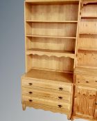 A Scandinavian oak bookcase