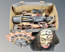 A quantity of African figures,