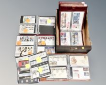 Stamps : A box of six albums of first day covers