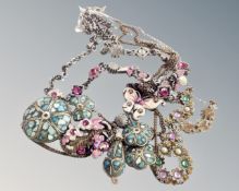 Three antique necklaces