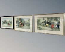 After Ludovici : 'David Copperfield on his way to school', colour print, 50cm by 30cm,