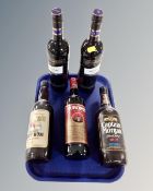 A tray of two bottles of Cimarosa Chilean Merlot 2015 together with three further bottles of