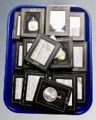 A collection of Heritage reproduction pocket watches.